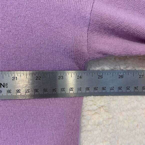 Soft Girl Clean Girl Madewell Wool Sweater Large Simple Mock Neck Violet Pink - Picture 4 of 6